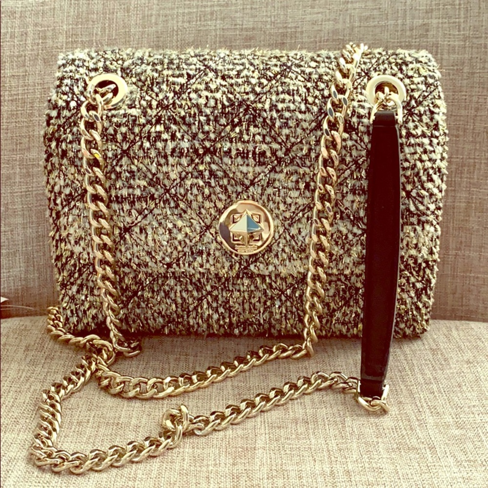 Kate Spade small flap crossbody Natalia Tweed